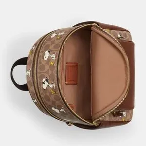 Coach | Bags | Coach Brown Snoopy Print Mens Backpack | Poshmark display picture 2
